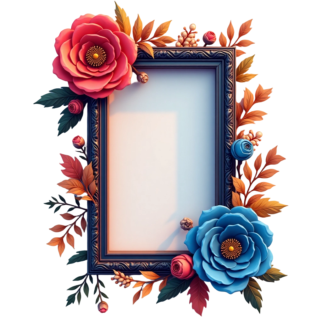 Autumnal Floral Frame